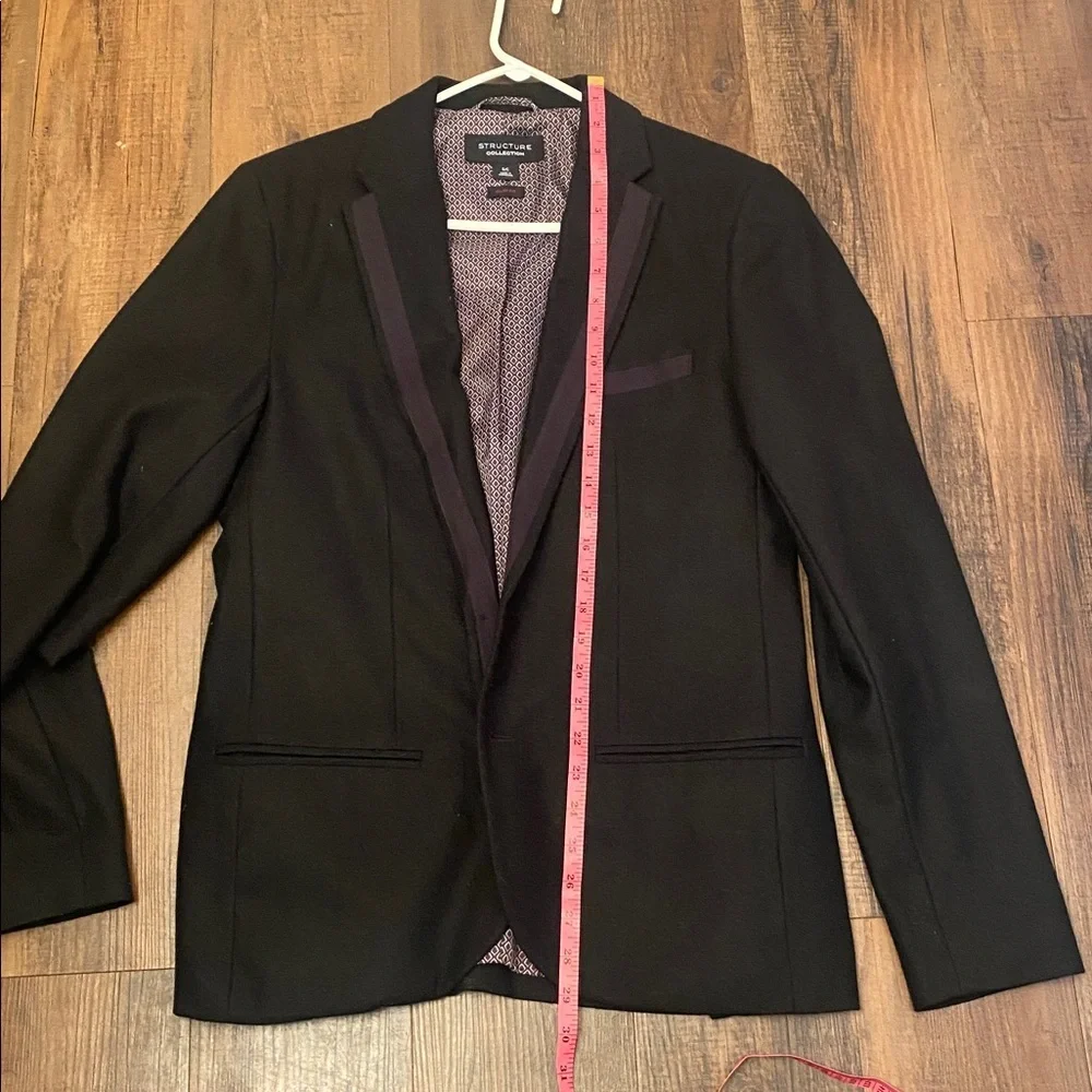 Structure Black Blazer with Purple Lining
